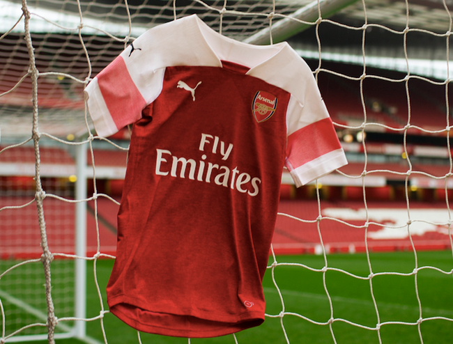 阿森纳2018/19赛季全新主场球衣