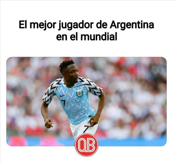 P图：阿根廷队世界杯表现最出色球员-穆萨