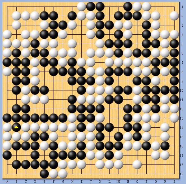 柯洁执白1/4子胜连笑