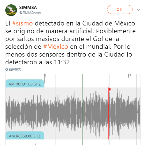 墨西哥地震台网推特