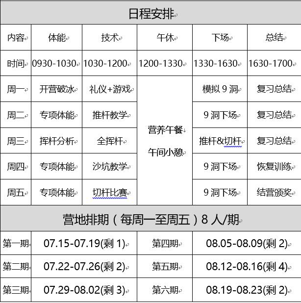 日程安排