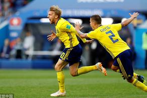福斯贝里进球 瑞典1-0淘汰10人瑞士