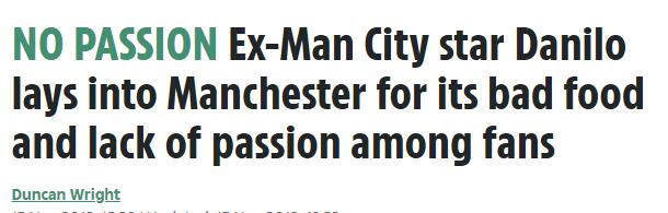 达尼洛对曼彻斯特不太满意