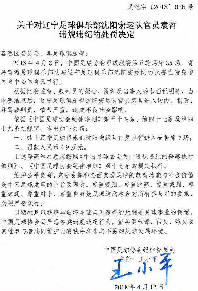 官员罚单