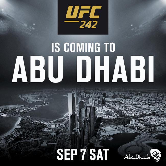 UFC将于9月7日携冠军战重返阿布扎比