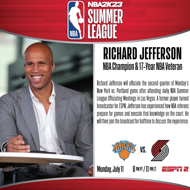 第一次！NBA名宿/解說將擔任裁判吹罰夏季聯賽