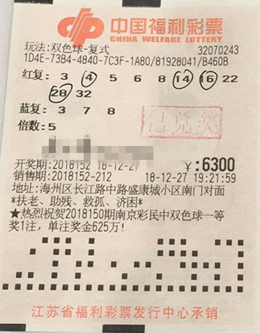 中奖彩票