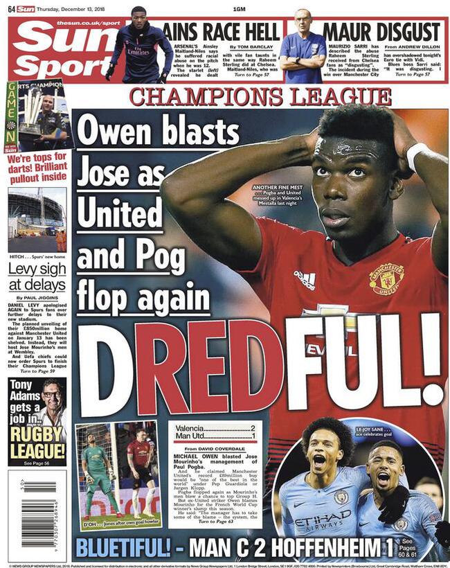 欧文炮轰穆帅耽误博格巴