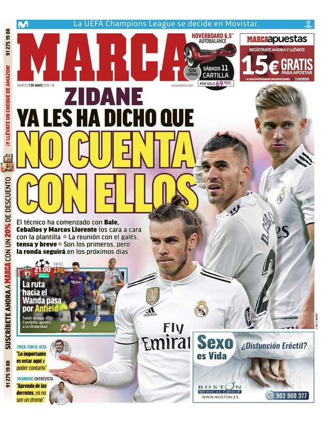 齐达内当面告知将卖皇马三大球星 贝尔首当其冲