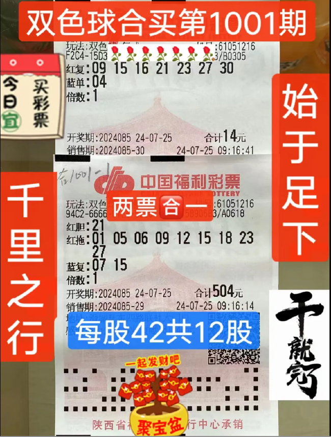 12人合买揽福彩1018万 系504元自选胆拖复式票