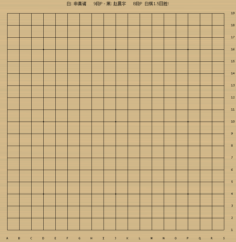 动图棋谱:赵晨宇执黑VS申真谞