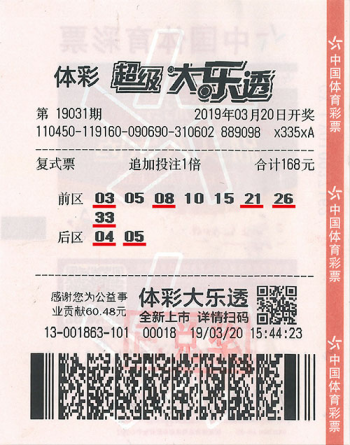 中奖彩票