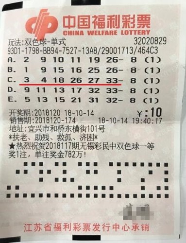 中奖彩票