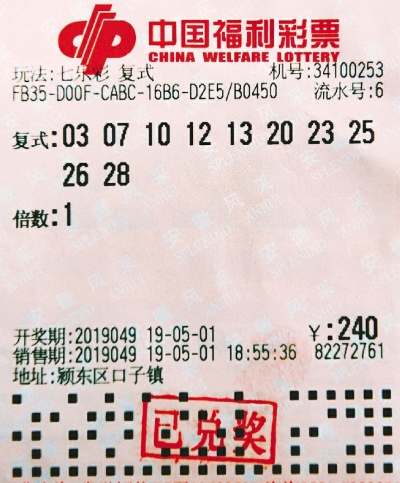 中奖彩票
