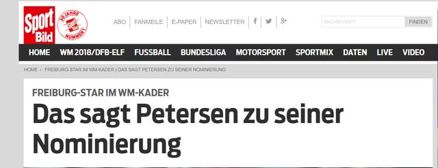 彼得森感激德国足协选他入德国队