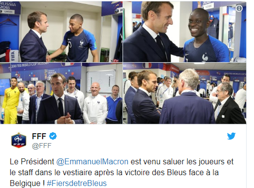 马克龙勉励法国球员