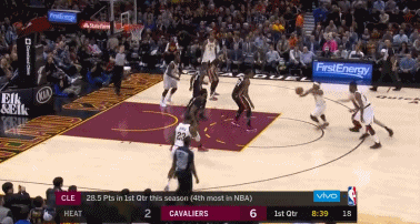 詹皇24分小刺客打铁 骑士扑灭热火守住东部第