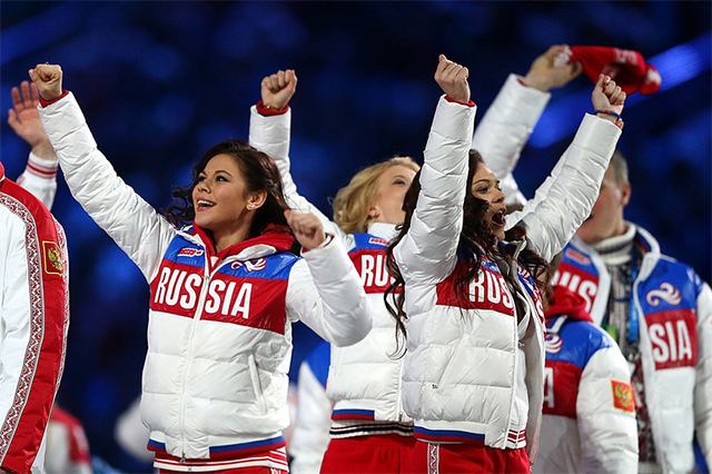 索契冬奥会上的俄罗斯运动员