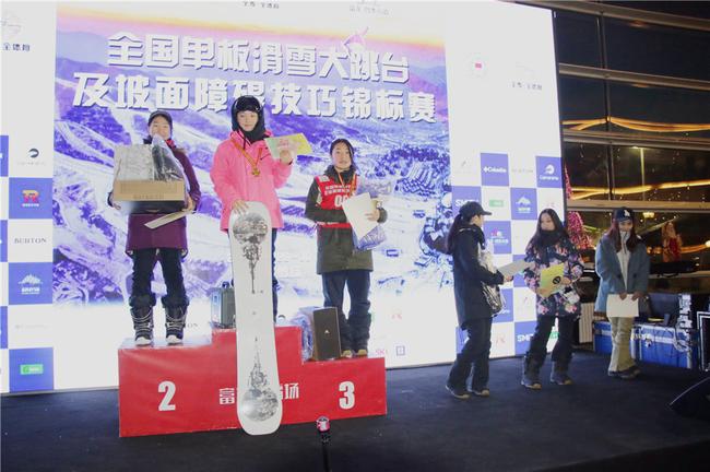 来自黑龙江省雪上训练中心的王雪梅力压众多名将,摘得女子单板滑雪大