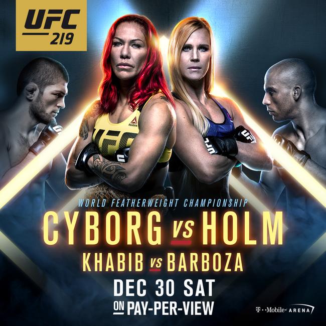 UFC 219 贾斯蒂诺 VS 霍尔姆