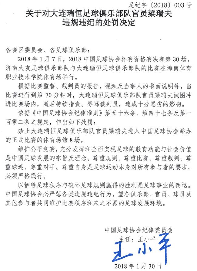 梁瑞夫罚单