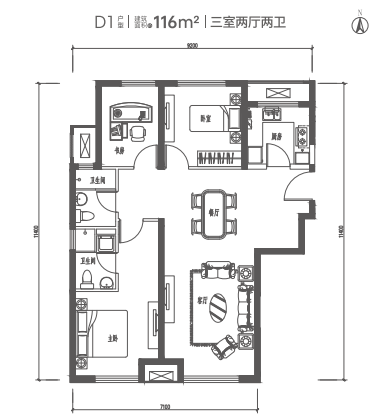 绿城·秋月苑户型图