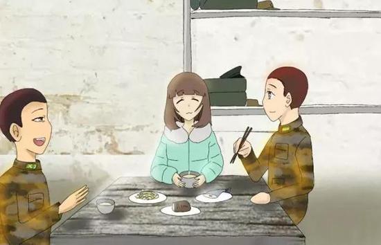 虽然生活条件很艰苦,但是能看见他,我就很满足了。