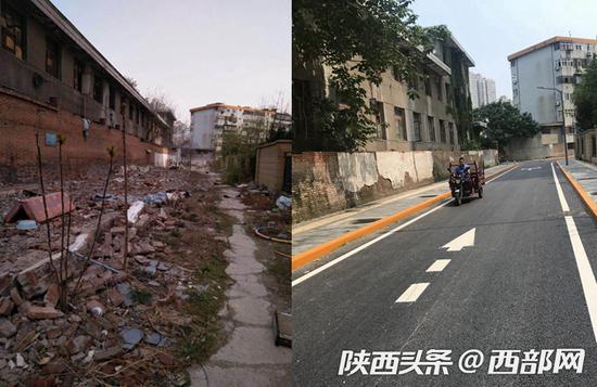 解家村規劃路未修建前，居民僅靠一條小路出行。