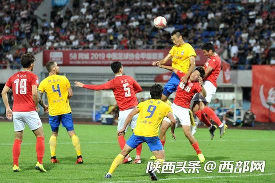 陕西长安竞技2：0战胜四川FC。（图片来源：陕西长安竞技俱乐部）