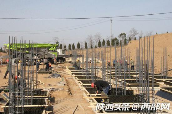 宝鸡市城市生活垃圾处理搬迁安置(宝陵工坊)项目建设现场