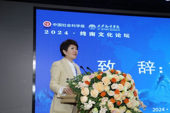 西安翻译学院董事长、中国翻译协会副会长丁晶致辞