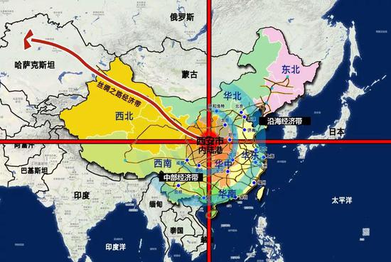 |西安地理区位示意图|
