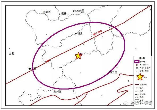 震区面积估算