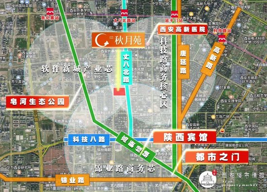 ▲绿城·秋月苑 区位参考示意图