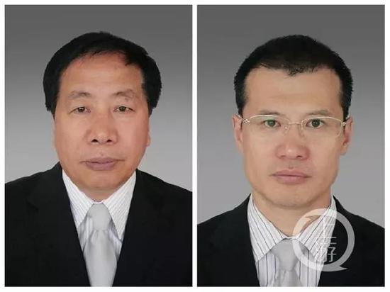 原西安地铁办副主任王志强(左)和唐宏波(右)。图片来源/西安地铁官网