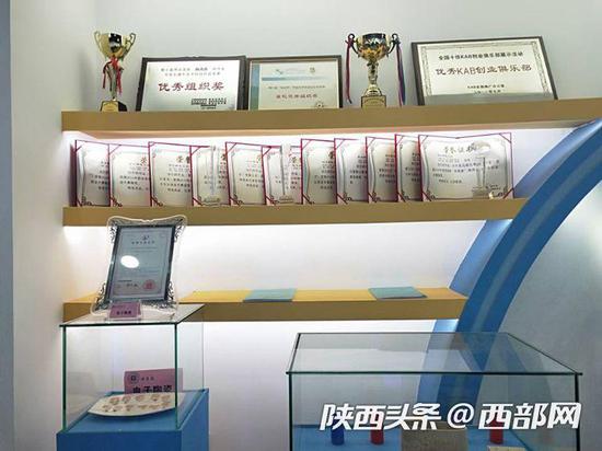 郵電大學大學生創新創業成果展上的榮譽證書。