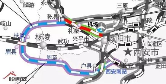 起止丨西安南—法門寺，法門寺—機場