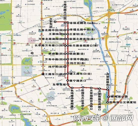 159路公交線路運行圖。