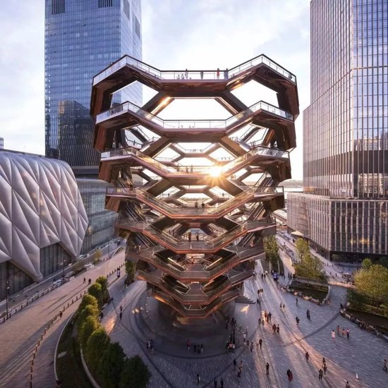 纽约曼哈顿城市广场地标“The Vessel”,托马斯·赫斯维克代表作之一