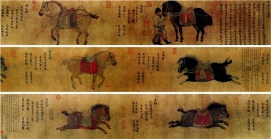 《昭陵六骏图》是金代画家赵霖根据壁画创作的一幅中国画,现存于故宫博物院。
