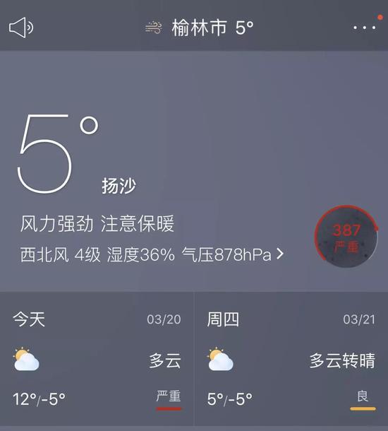 中央氣象臺今早繼續發布沙塵藍色預警