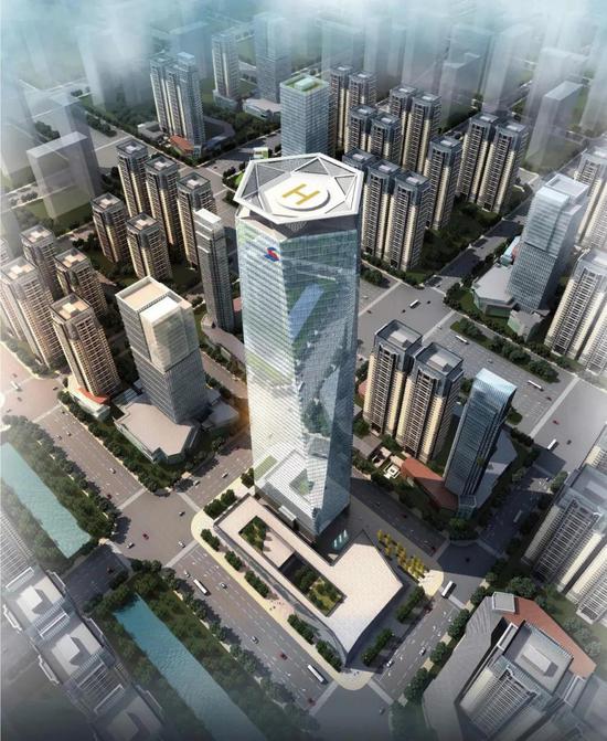 ▲陕建集团第二总部效果图