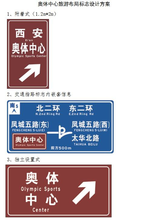 奥体中心道路指示标志