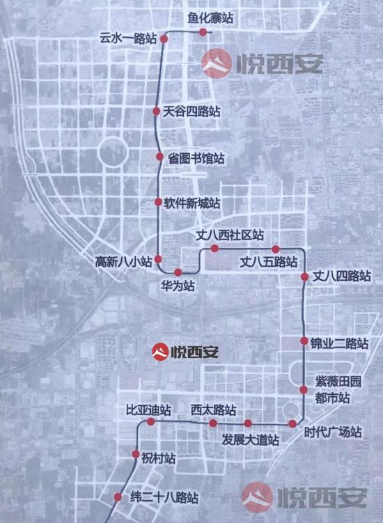 高新云轨线路图（一期）