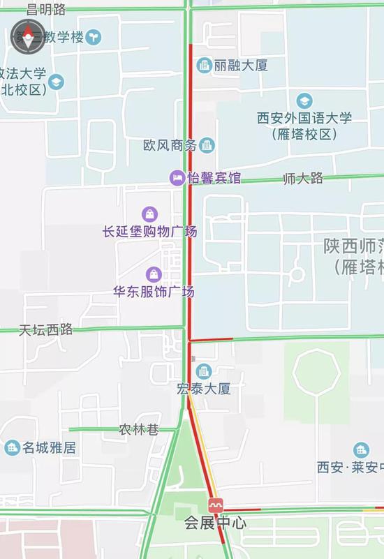 ▲9:40事故路段实时路况图