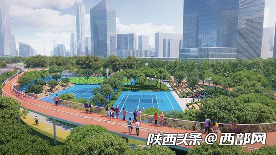 幸福林帶工程景觀效果圖。