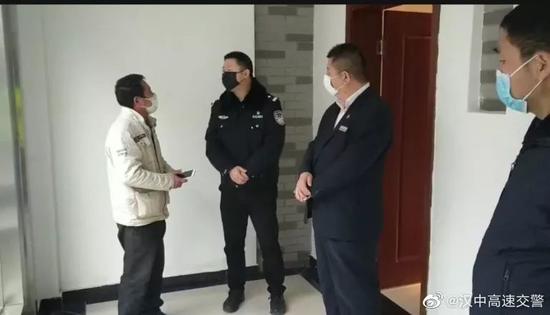 肖红兵在汉中北服务区休整