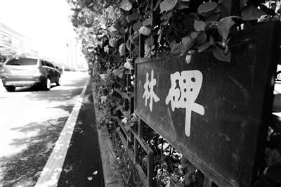 “碑林”的“碑”字少了一撇 本报记者 代泽均 摄