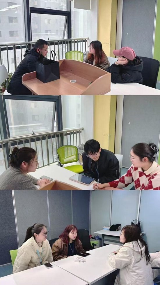 （图二）老师与学生交流座谈