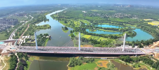 西安高新区沣邑大桥正式全面通车
